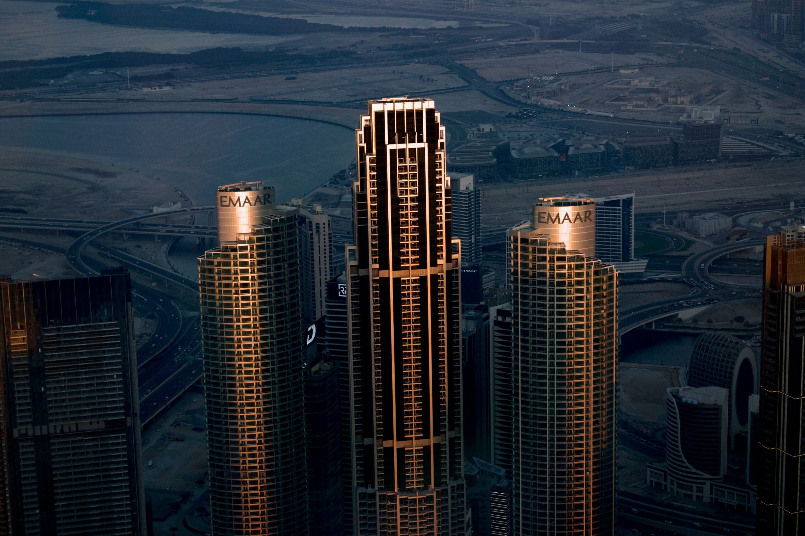 A beautiful waterfront property in Dubai with stunning views of the sea, showcasing prime real estate