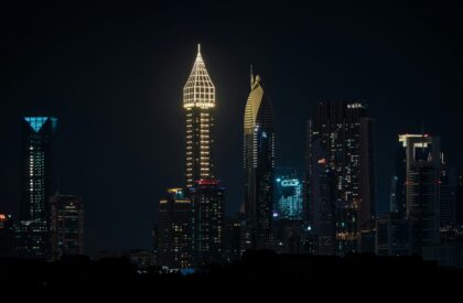 A stunning view of Dubai's skyline, with new real estate developments and high-demand investment areas