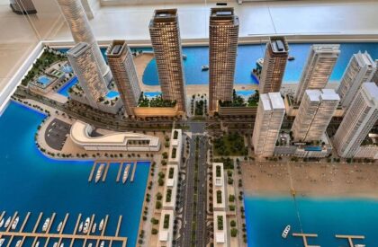 Dubai's 2040 Master Plan with future urban developments and real estate growth projections